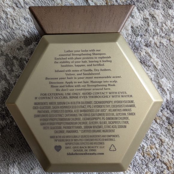 Blake Brown Fundamental Strengthening Shampoo Sandalwood Vanille NEW - Picture 3 of 7